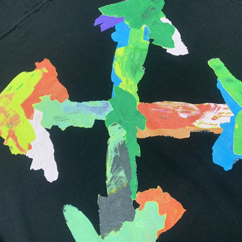 Худи OFF-White Multi-colored Diagonal Arrows "Black" фото № 3