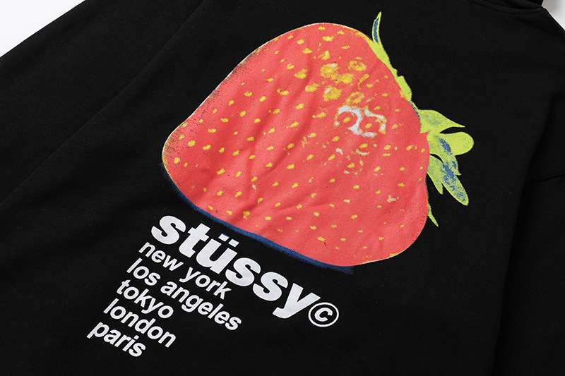 Худи Stussy Strawberry Print "Black" фото № 3