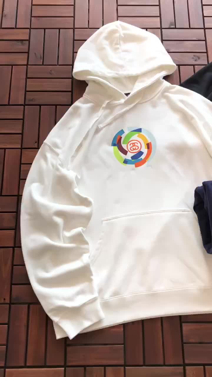 Худи Stussy Circle From Multicolor Details And Big Front Pocket "White" фото № 2