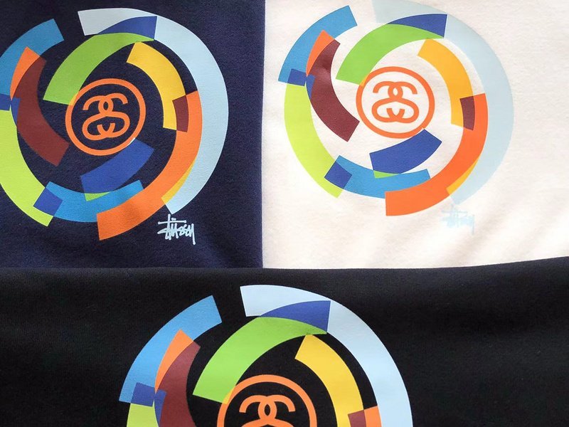 Худи Stussy Circle From Multicolor Details And Big Front Pocket "White" фото № 3