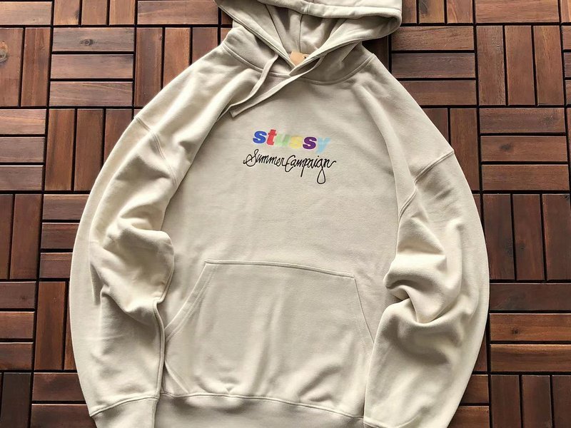 Худи Stussy Multicolor Embroidered Logo And Lettering Summer Campaign "Beige" фото № 2