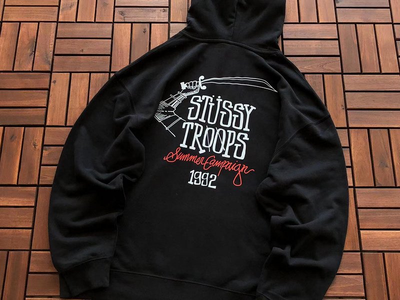 Худи Stussy Inscription Stussy Troops And Saber Print "Black" фото № 2