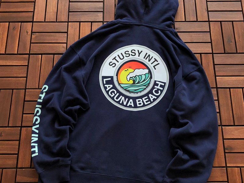 Худи Stussy Inscription Laguna Beach "Blue" фото № 2