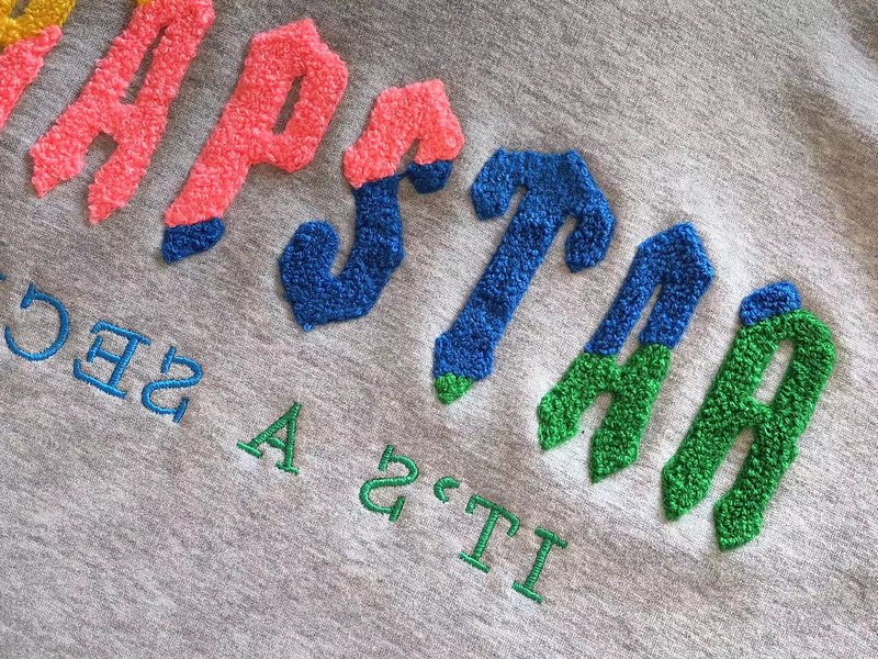 Худи Trapstar Wide Front Pocket And Three Color Embroidered Logo "Gray" фото № 4