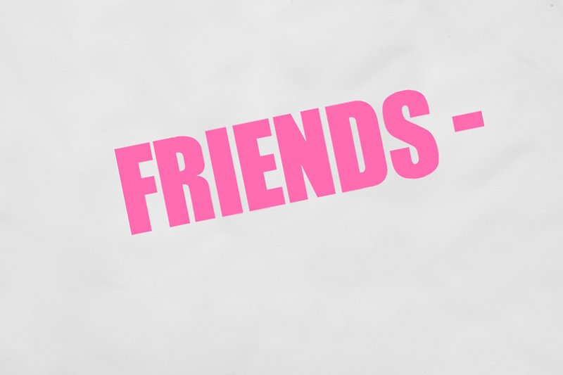 Худи Vlone Pink Text Friends "White" фото № 4