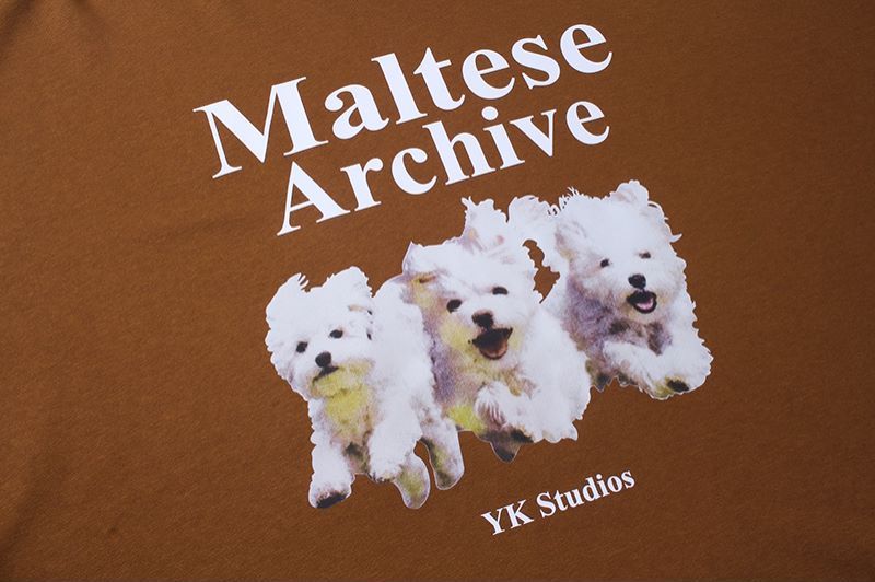 Худи Wai Kei Three Dogs Maltese Archive "Brown" фото № 2