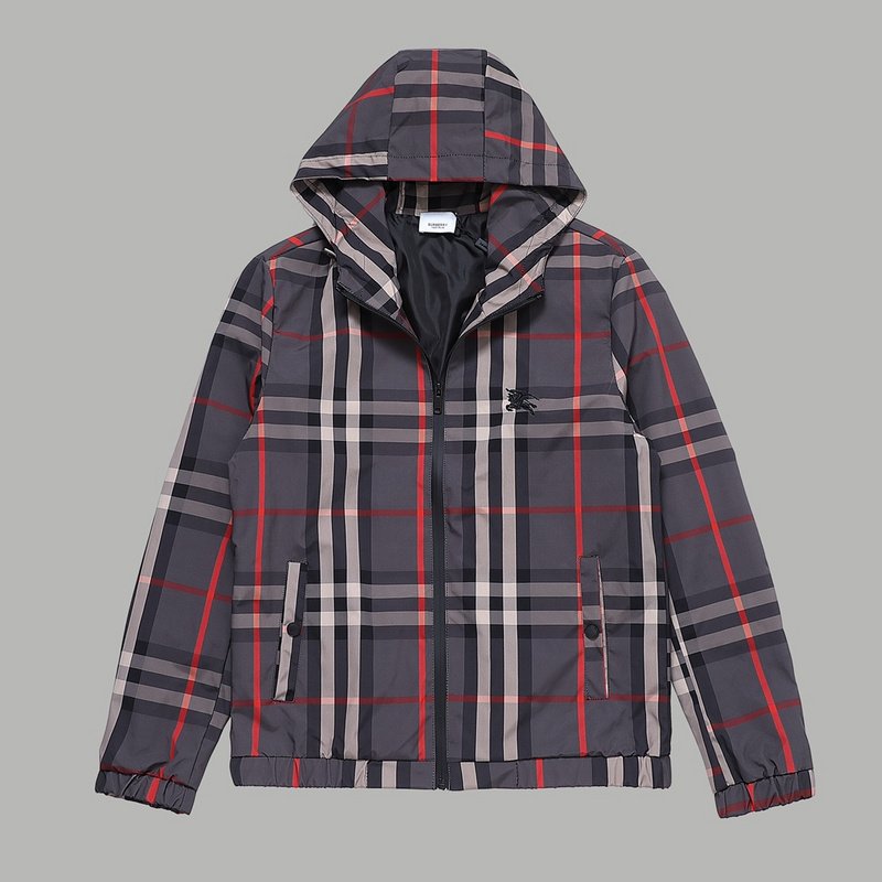 Ветровка Burberry Tartan Style With Logo "Gray/Red" фото № 7