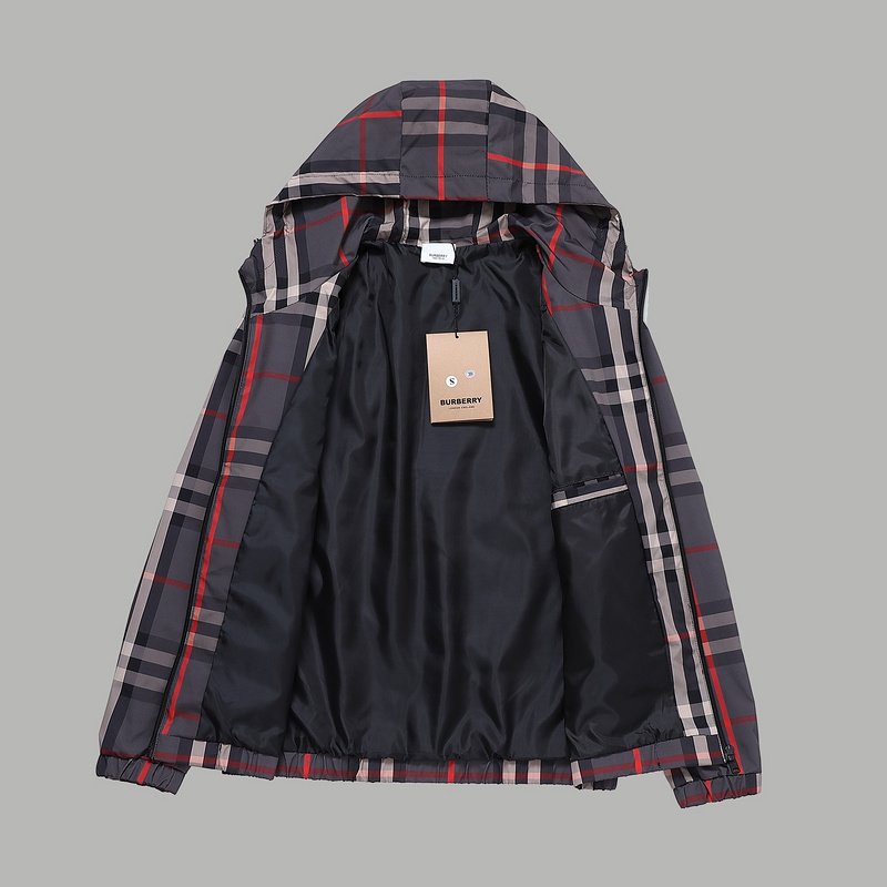 Ветровка Burberry Tartan Style With Logo "Gray/Red" фото № 9