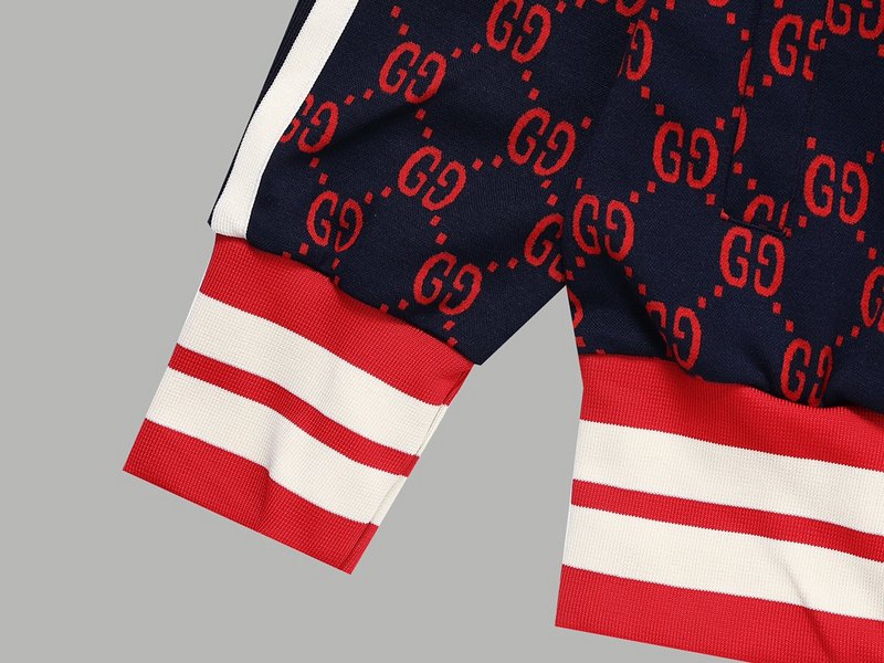 Олимпийка Gucci Striped With Brand Print "Blue/Red" фото № 6