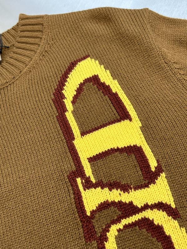 Лонгслив Christian Dior Logo From Top To Bottom "Brown" фото № 4