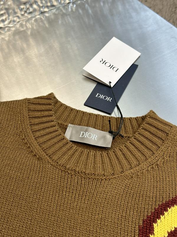 Лонгслив Christian Dior Logo From Top To Bottom "Brown" фото № 3