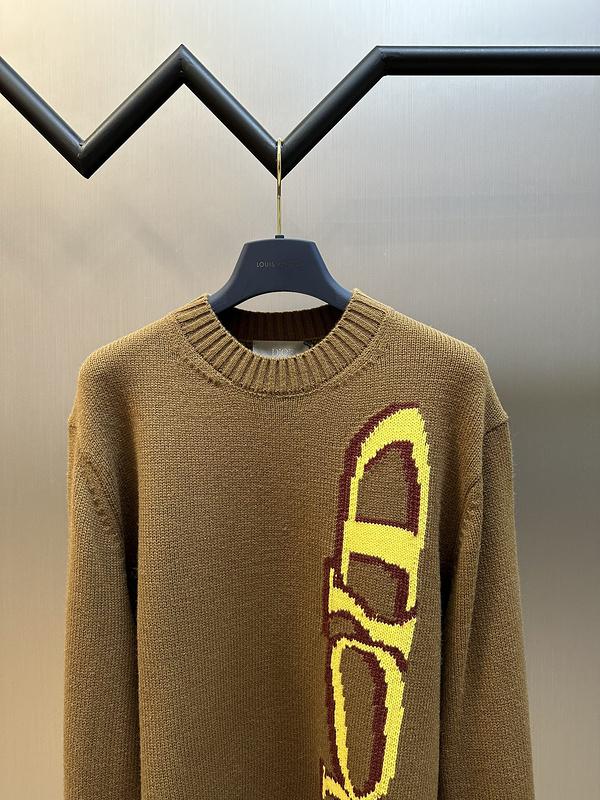 Лонгслив Christian Dior Logo From Top To Bottom "Brown" фото № 2