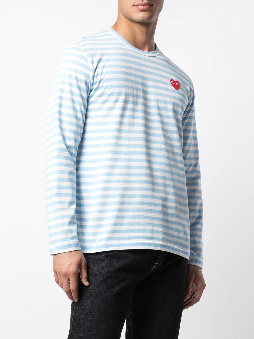 Лонгслив Comme des Garçons Play Heart Colors "Blue" фото № 9