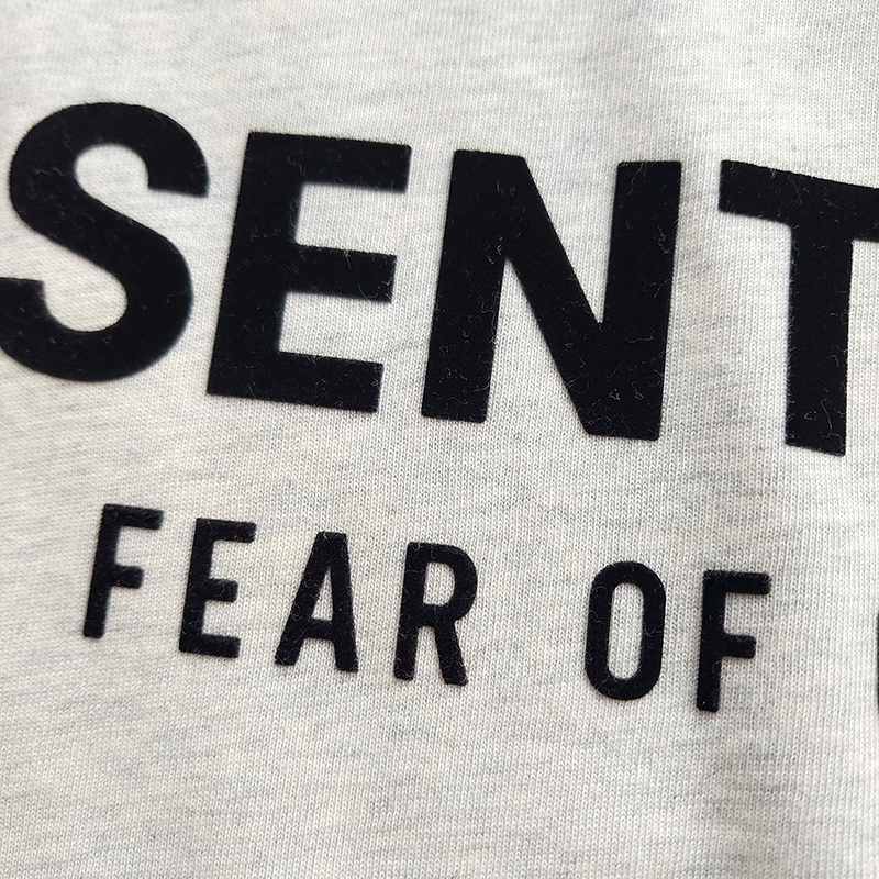 Лонгслив Fear Of God With Logo Essentials "White/Gray" фото № 4