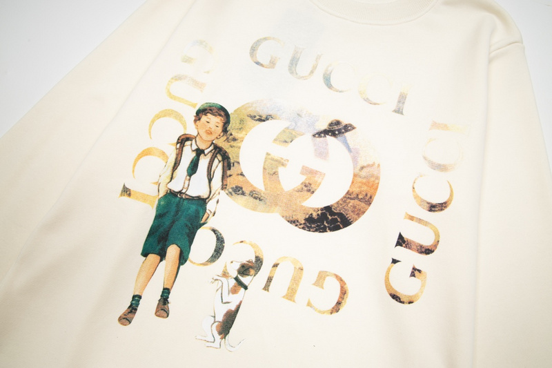 Лонгслив Gucci Boy With Dog "White" фото № 5