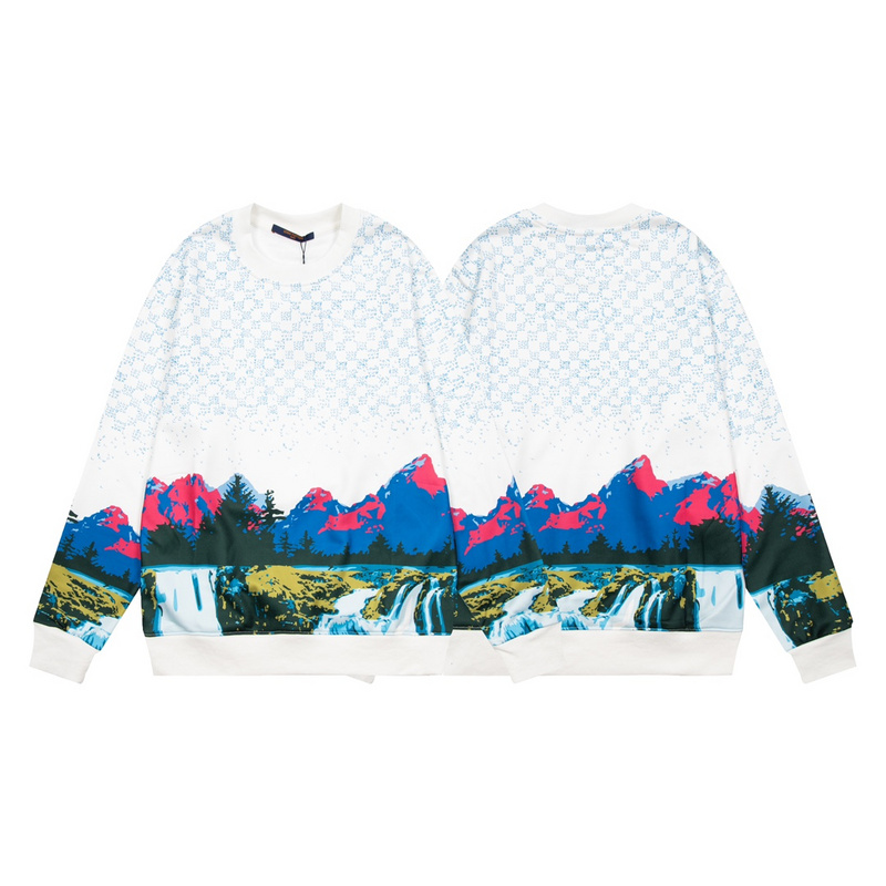 Лонгслив Louis Vuitton Beautiful Print "White/Blue" фото № 2