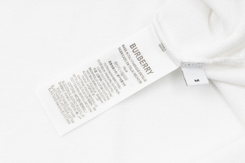 Поло Burberry Striped Collar "White" фото № 3
