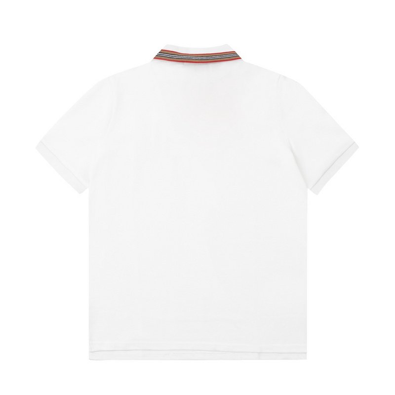 Поло Burberry Striped Collar "White" фото № 5