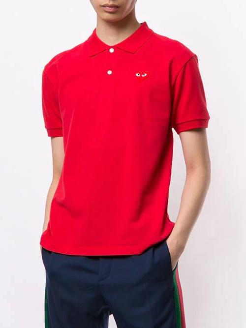 Поло Comme des Garcons Play Red Heart Eyes "Red" фото № 2