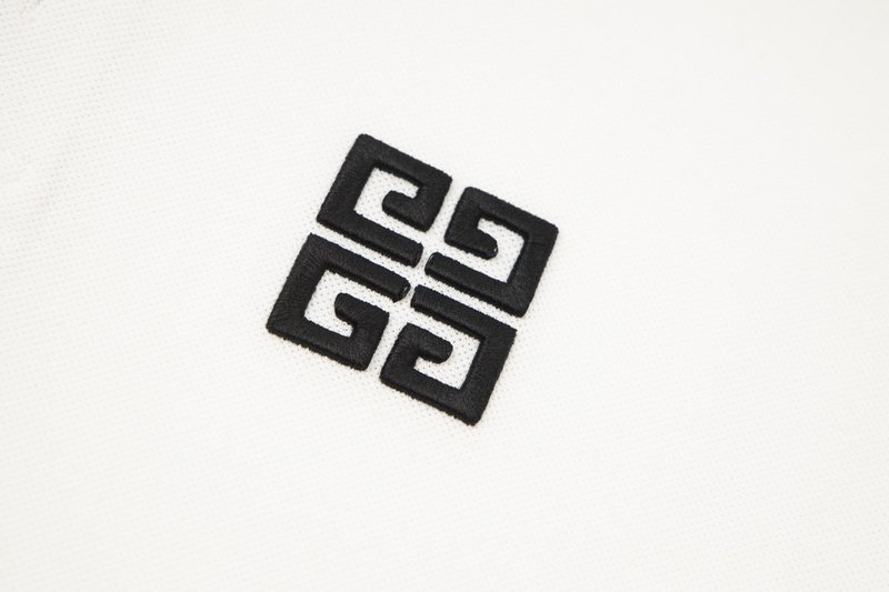 Поло Givenchy With Text Logo On The Collar "White" фото № 3
