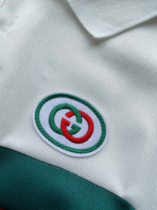 Поло GUCCI Logos Color Print "White/Green/Red" фото № 6