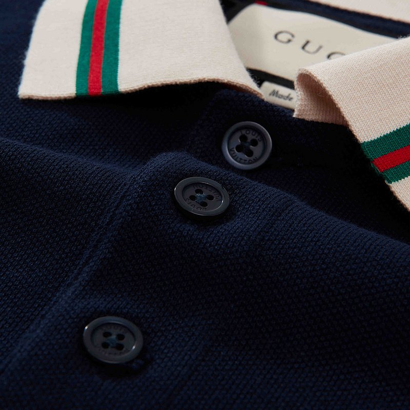 Поло Gucci Pocket Anchor "Blue" фото № 6