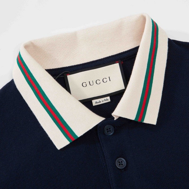 Поло Gucci Pocket Anchor "Blue" фото № 8