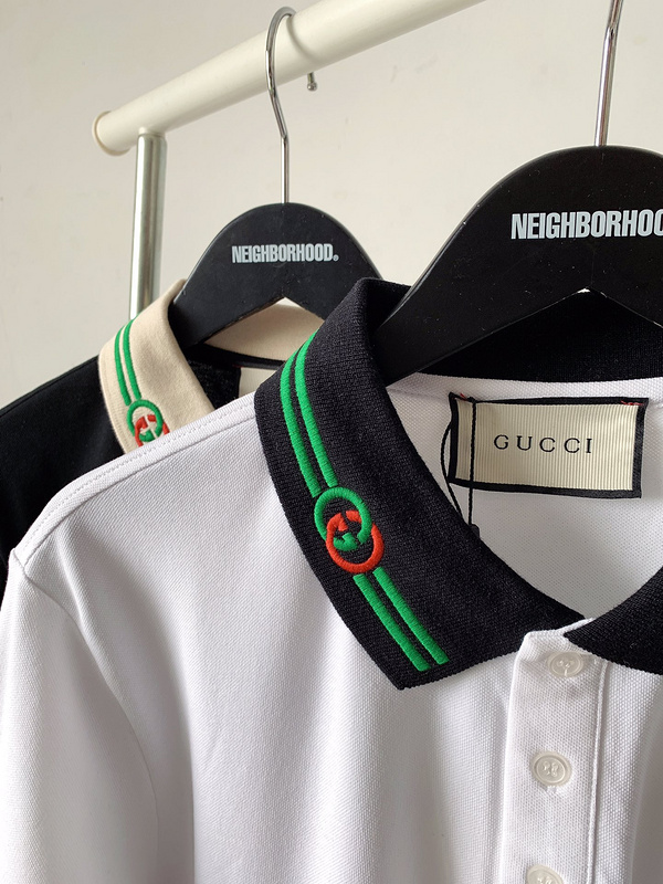 Поло Gucci Collar Logo "White" фото № 6