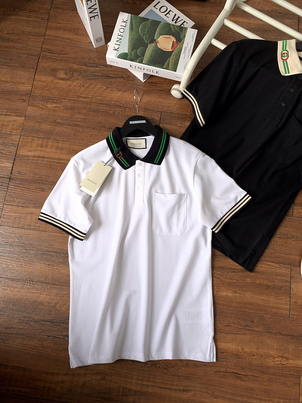 Поло Gucci Collar Logo "White" фото № 2