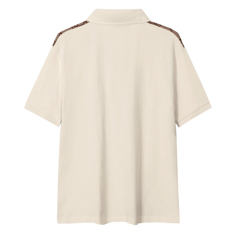 Поло Gucci Without Print On The Back "Cream/Brown" фото № 8