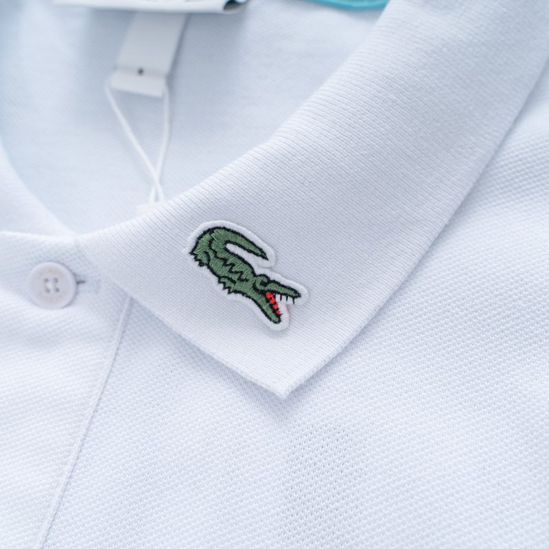 Поло Lacoste Beach Crocodile "White" фото № 4