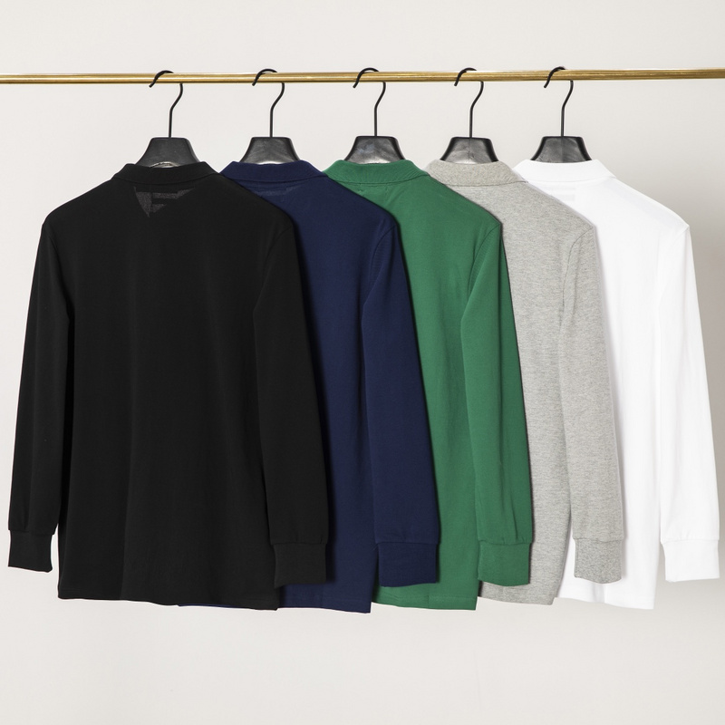 Поло Polo With Long Sleeve And Logo "Gray" фото № 3