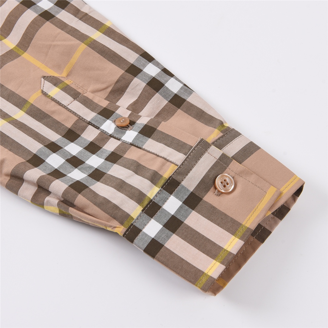 Рубашка Burberry Squares "Brown" фото № 4