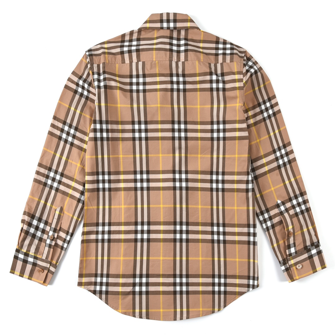 Рубашка Burberry Squares "Brown" фото № 2