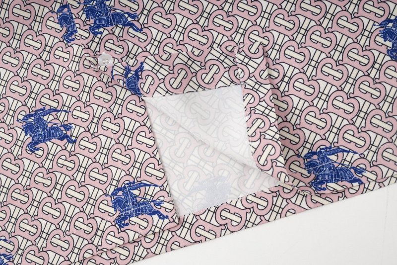 Рубашка Burberry With Logo Print "Pink" фото № 7