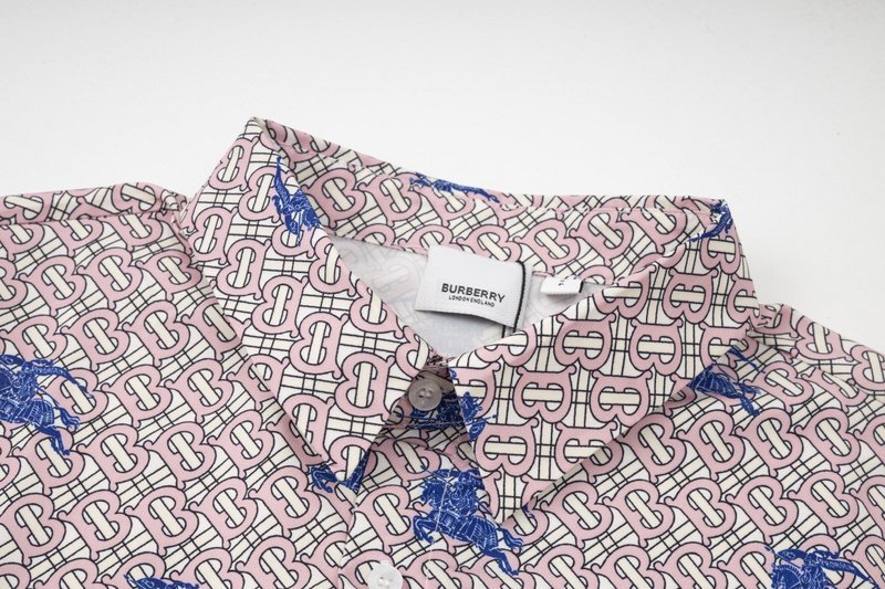 Рубашка Burberry With Logo Print "Pink" фото № 9