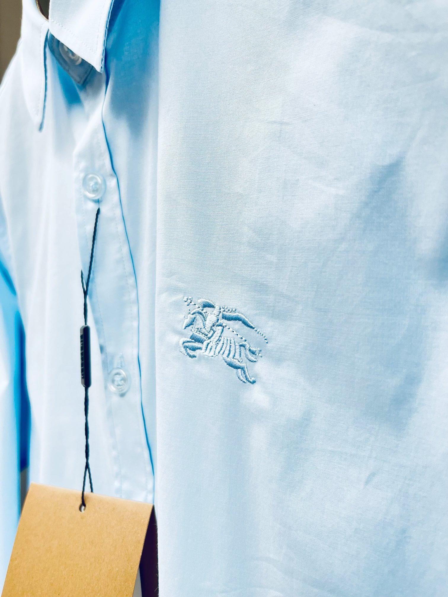 Рубашка Burberry Clear Frontisde Print Horse And Warrior "Blue" фото № 5