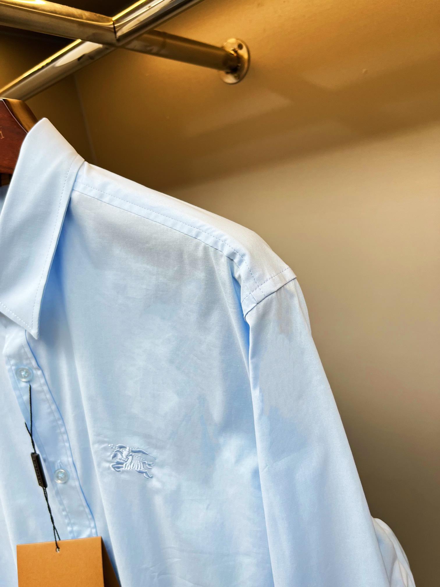 Рубашка Burberry Clear Frontisde Print Horse And Warrior "Blue" фото № 4