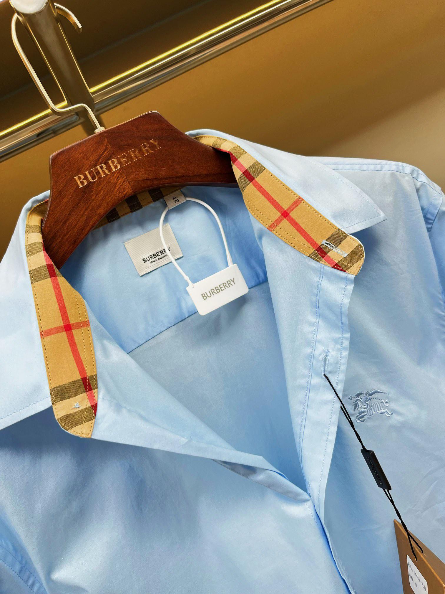 Рубашка Burberry Clear Frontisde Print Horse And Warrior "Blue" фото № 3