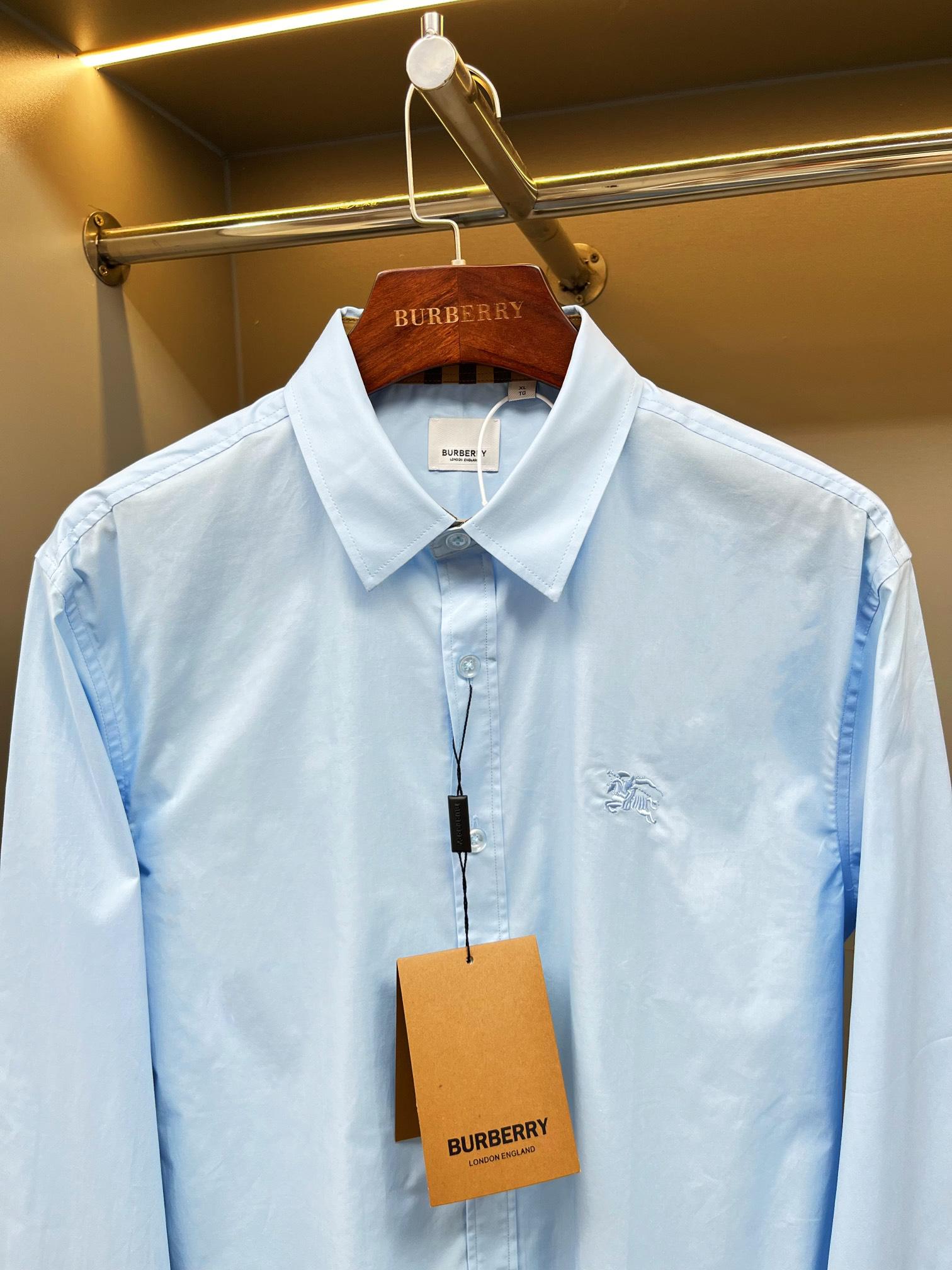 Рубашка Burberry Clear Frontisde Print Horse And Warrior "Blue" фото № 2