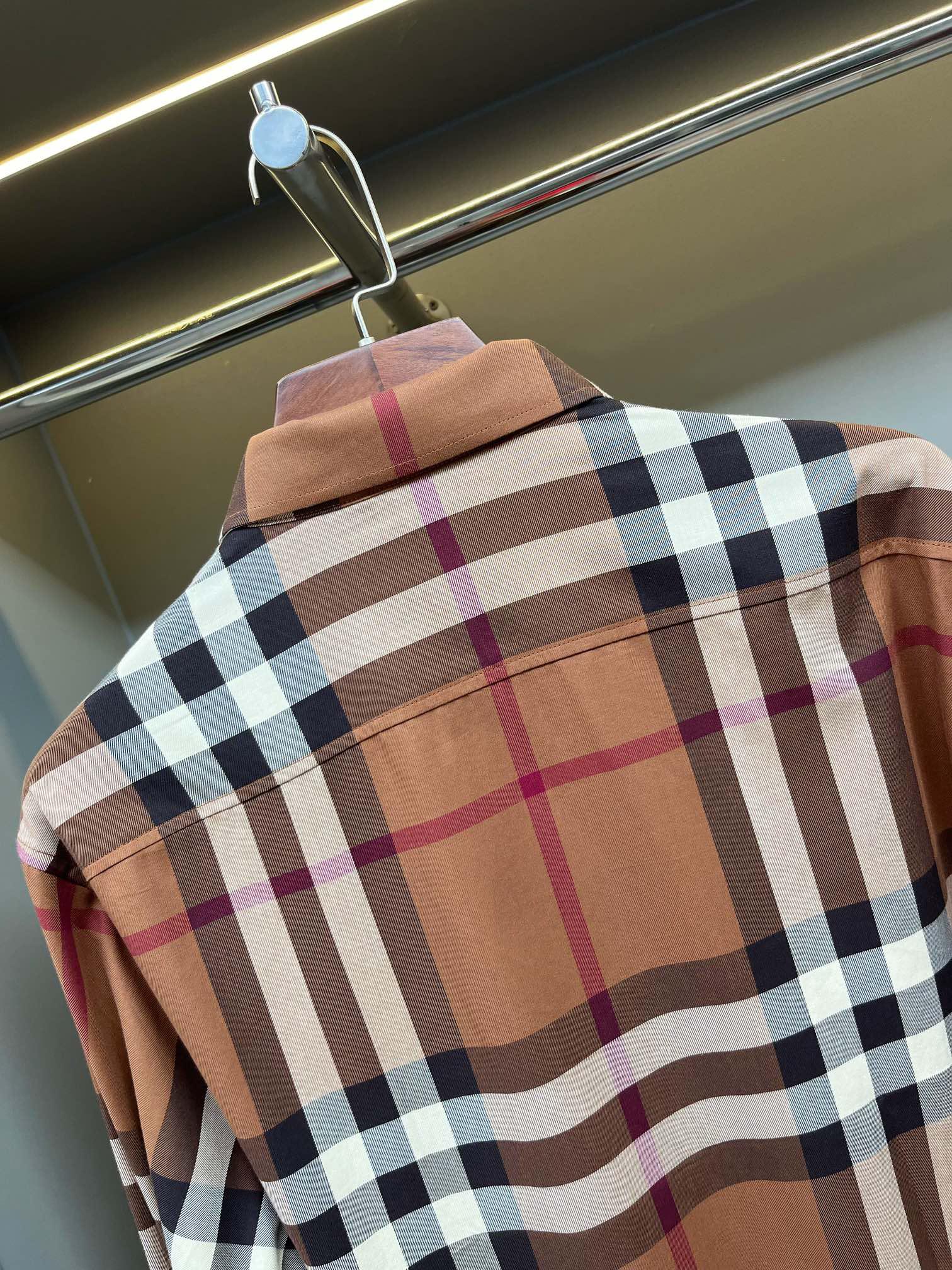 Рубашка Burberry Print Allsides Red And Contrast Lines "Brown" фото № 7