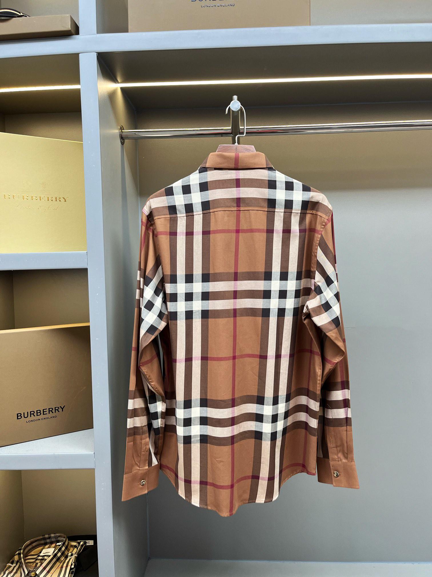 Рубашка Burberry Print Allsides Red And Contrast Lines "Brown" фото № 6