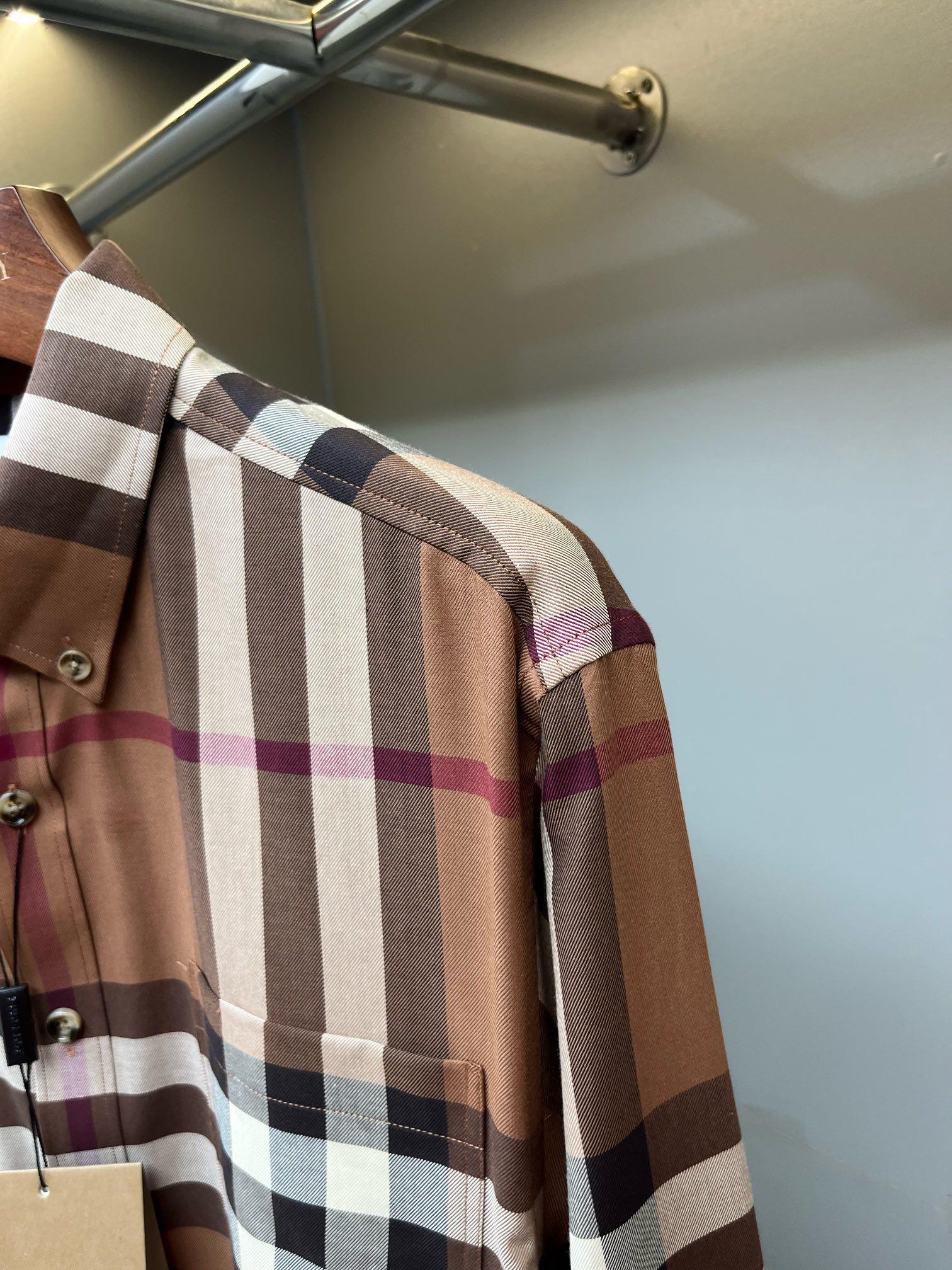 Рубашка Burberry Print Allsides Red And Contrast Lines "Brown" фото № 4