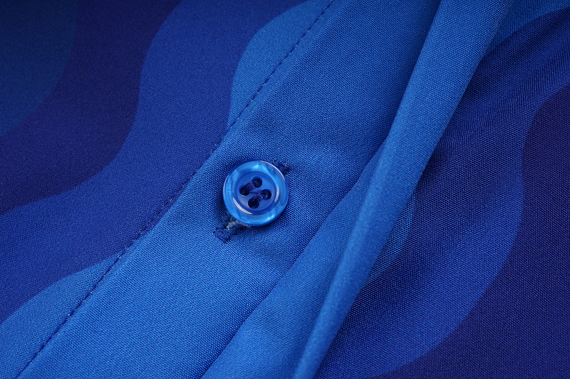 Рубашка Casablanca Brand Logo With Flowers "Blue" фото № 3