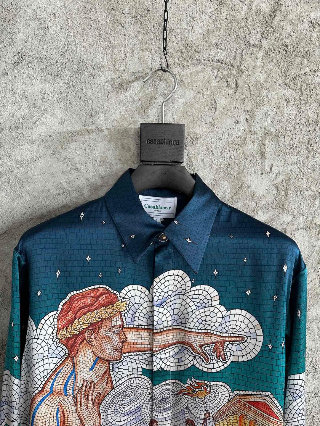 Рубашка Casablanca The Greek God "Green" фото № 3