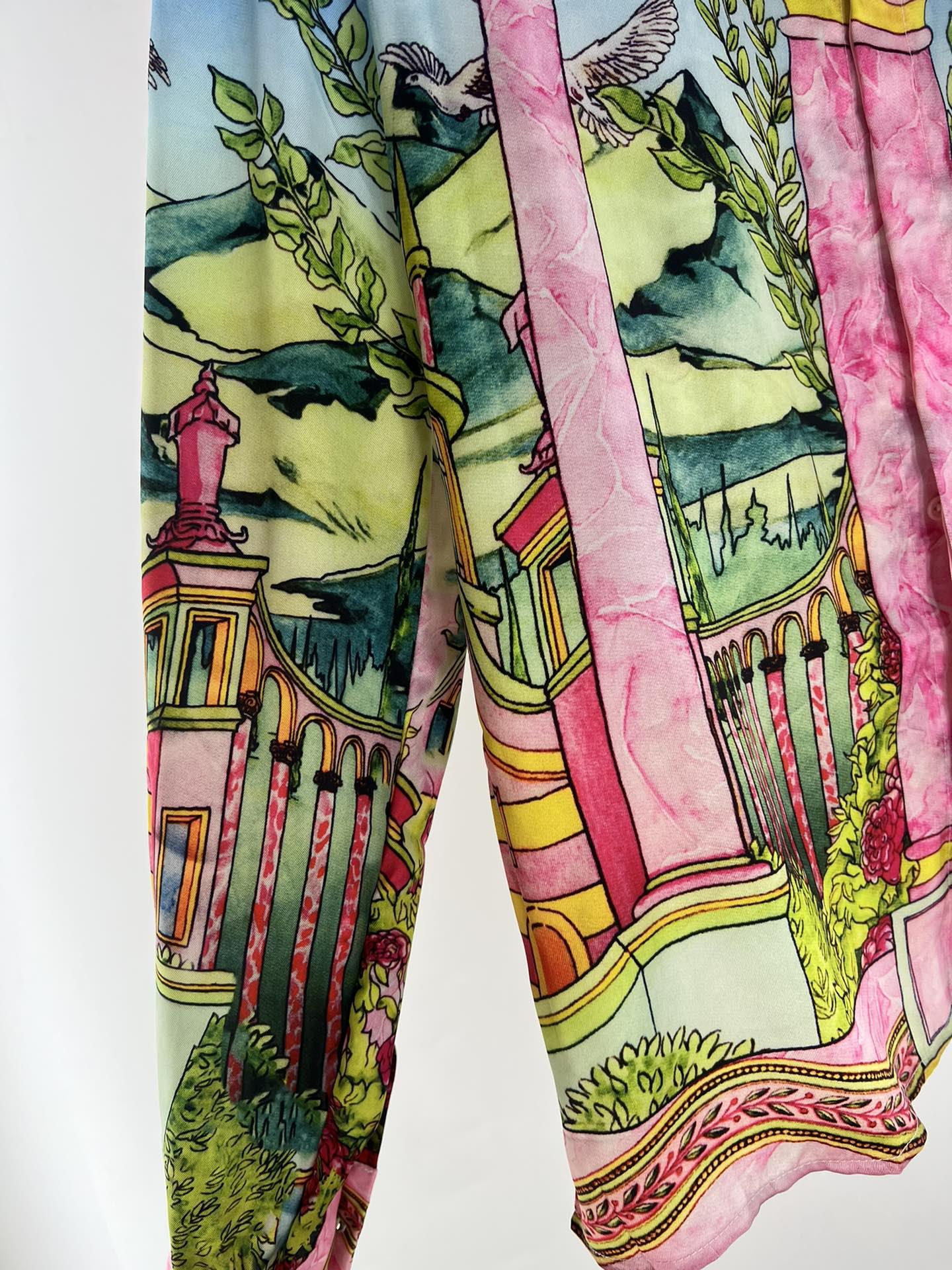 Рубашка Casablanca Pink Columns Mountains Plants "Pink" фото № 8