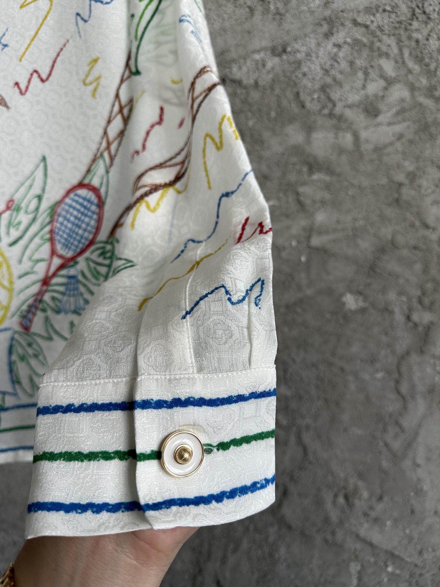 Рубашка Casablanca Three Flags Tennis Camel "White" фото № 6