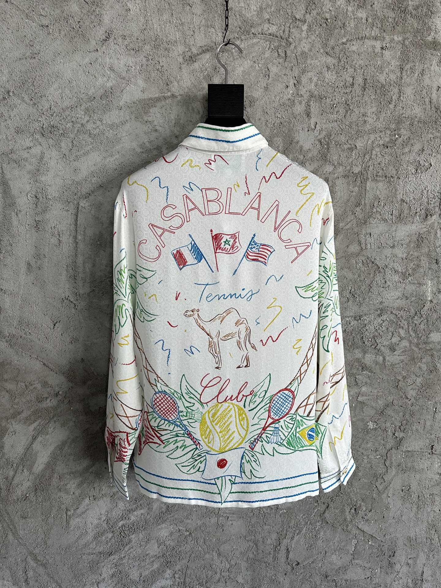 Рубашка Casablanca Three Flags Tennis Camel "White" фото № 5