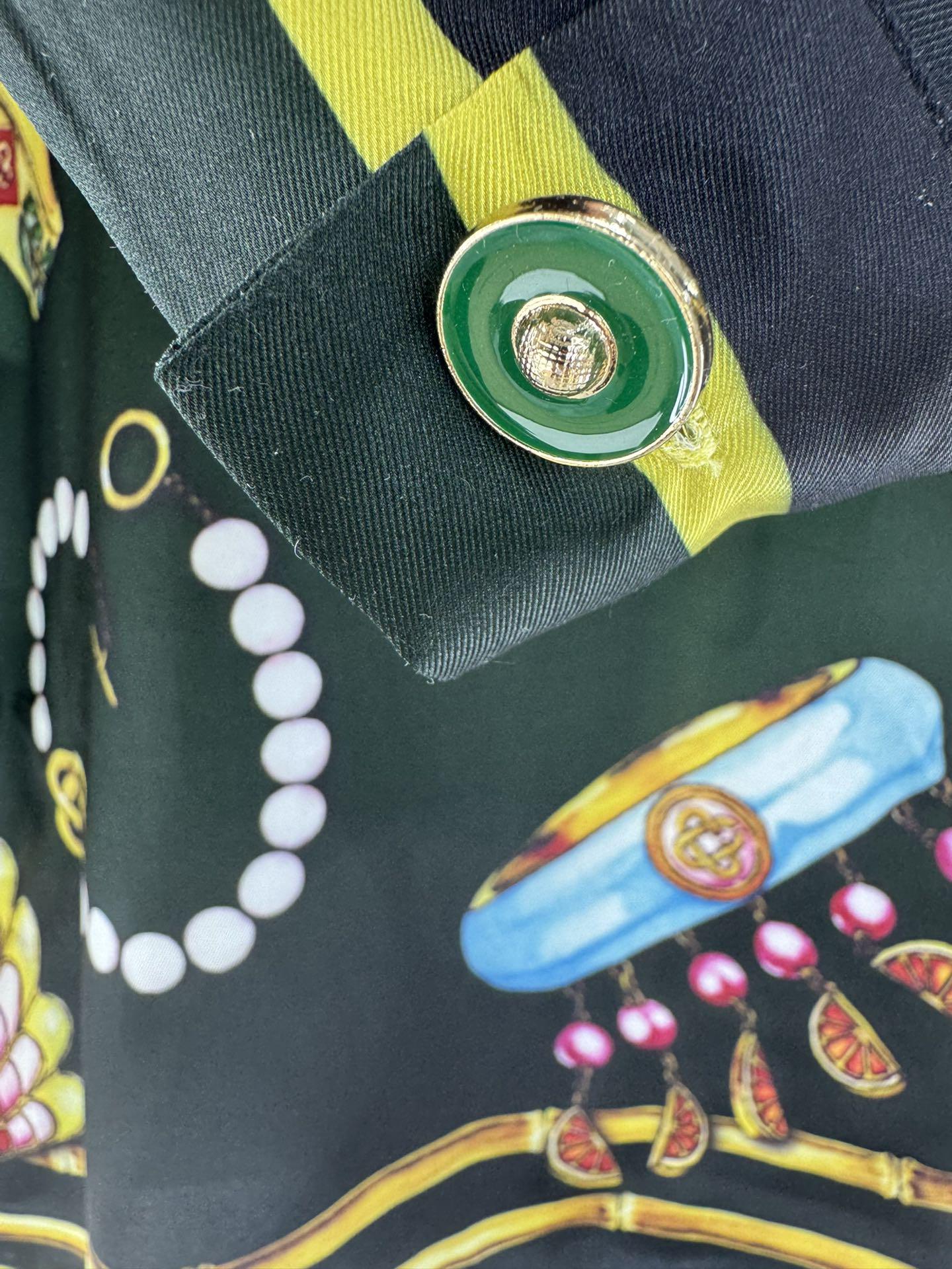 Рубашка Casablanca Shells Rings Print "Green" фото № 6