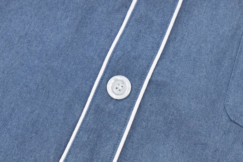 Рубашка Gucci With V-Neck "Blue" фото № 8